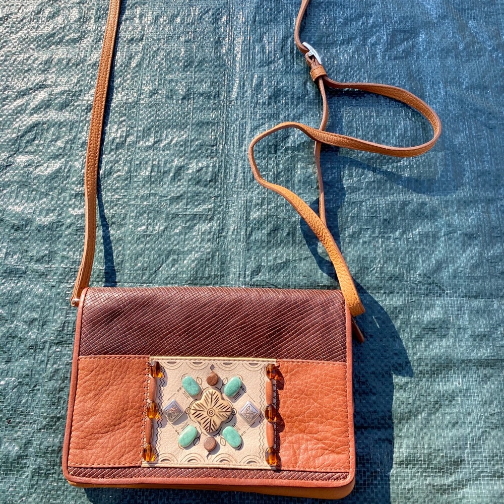 Brown Two Toned Brighton Leather Purse